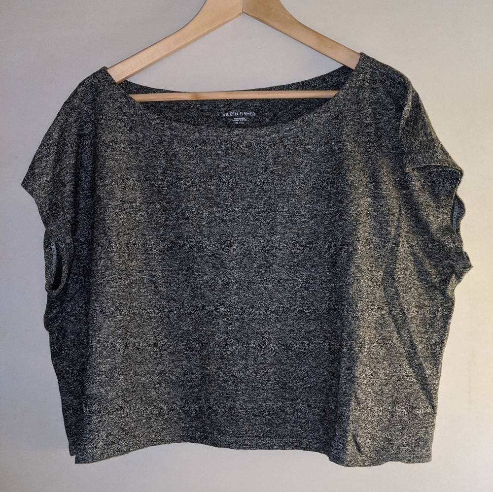 Eileen Fisher Grey Crop Top